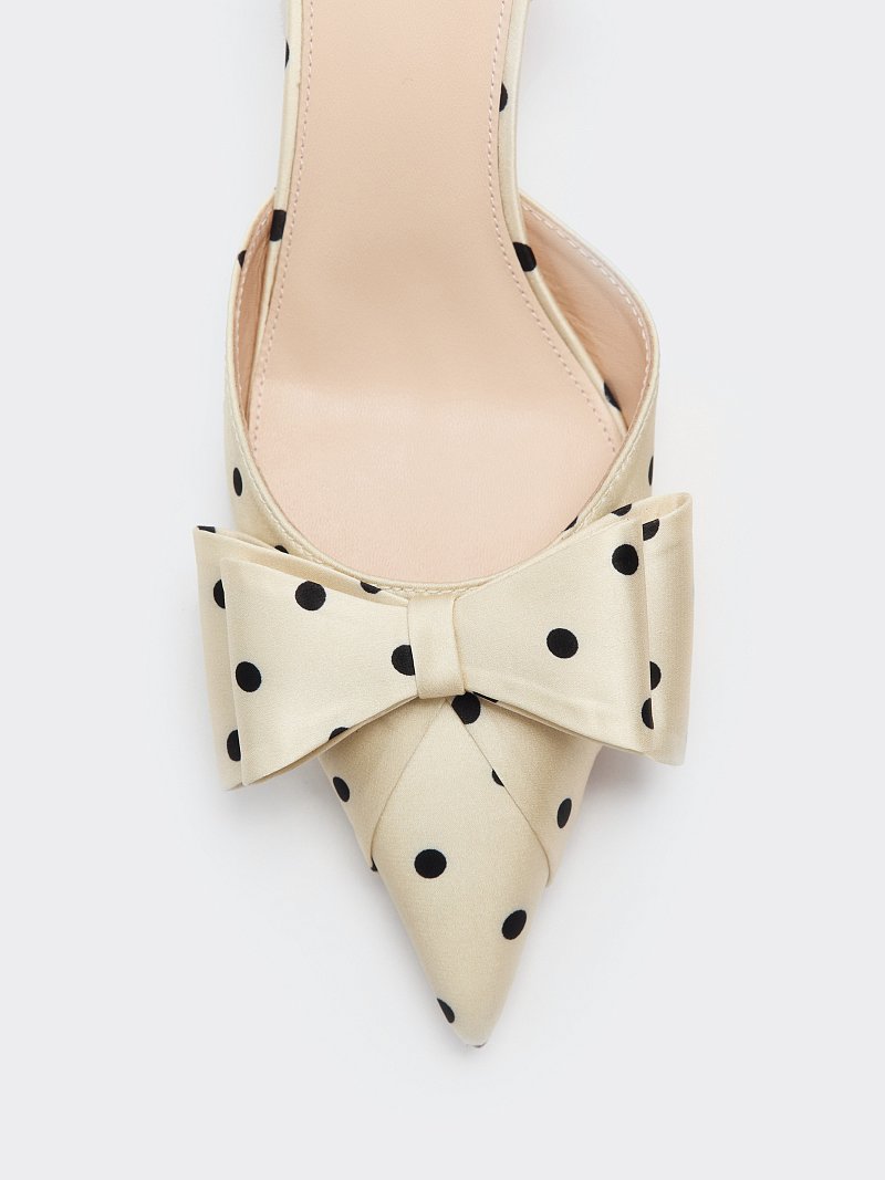 Туфли из сатина в горох