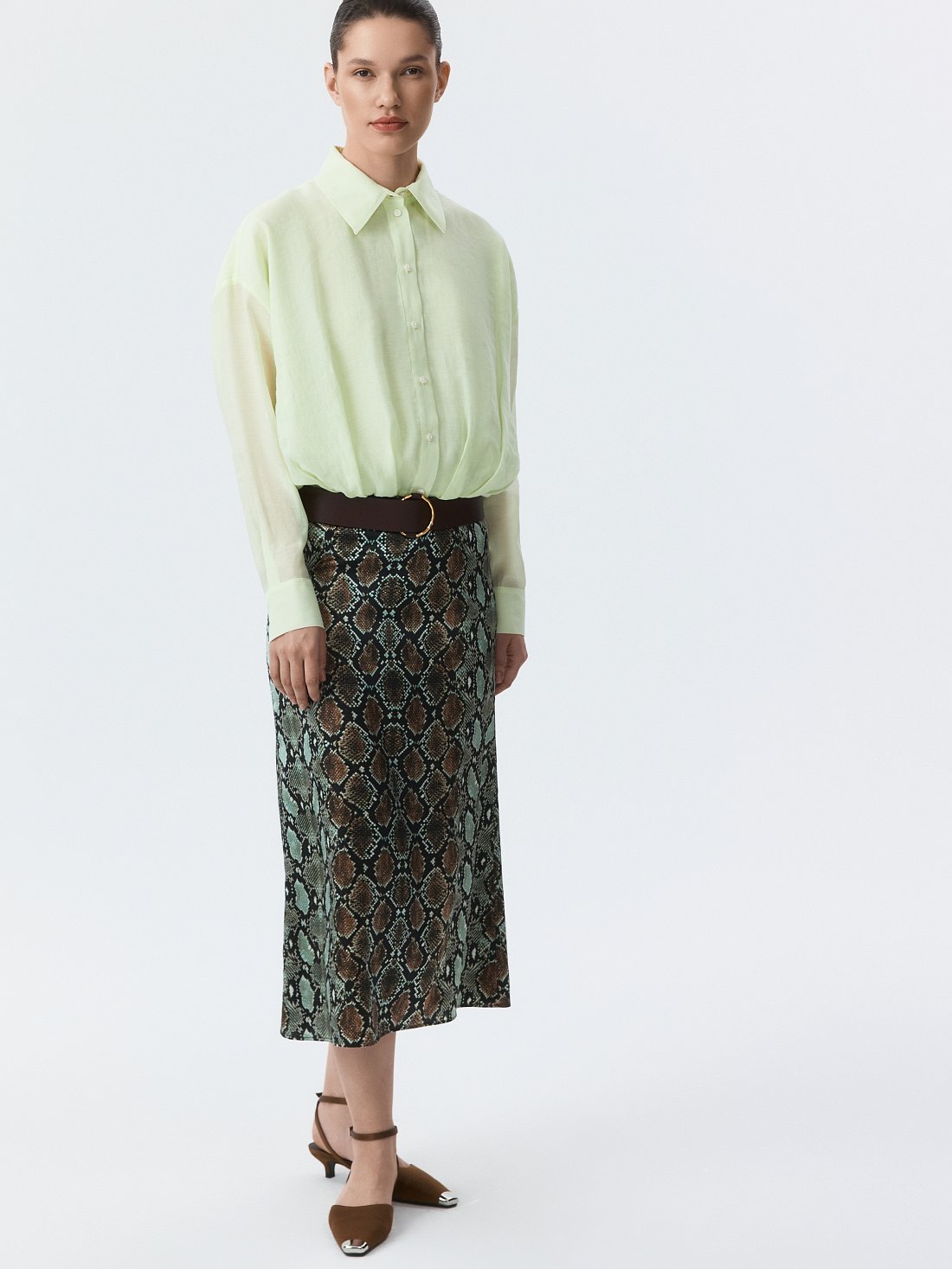 Укороченная блуза из лиоцелла (Р158): фото №1