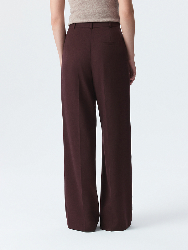 Широкие брюки из фланели