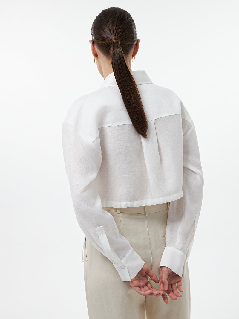 Укороченная рубашка с кулиской