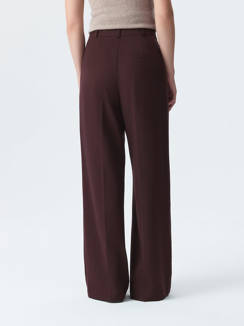 Широкие брюки из фланели