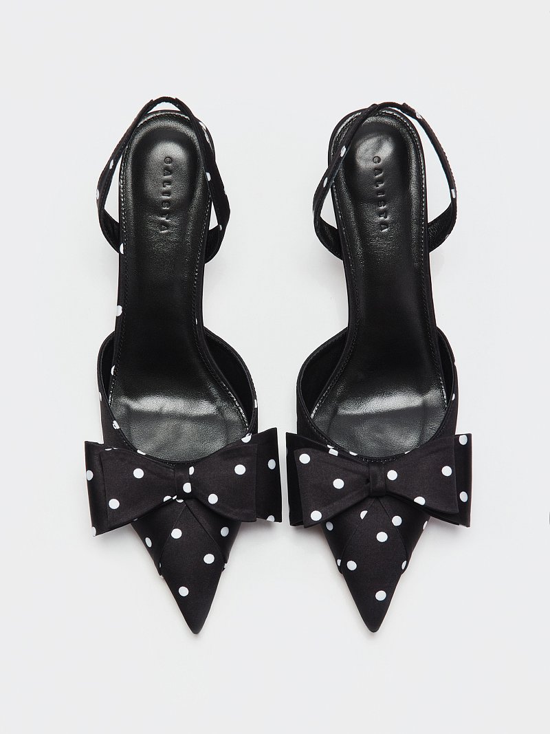 Туфли из сатина в горох