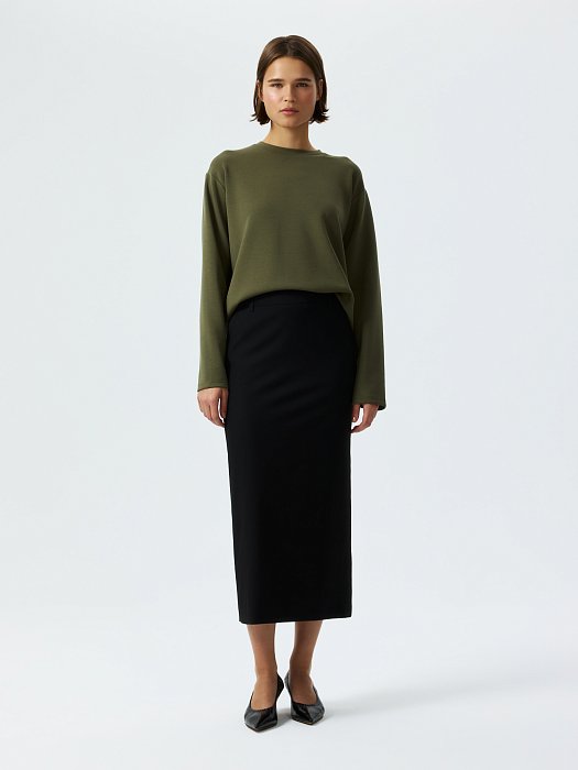 Прямая юбка-макси: фото №5