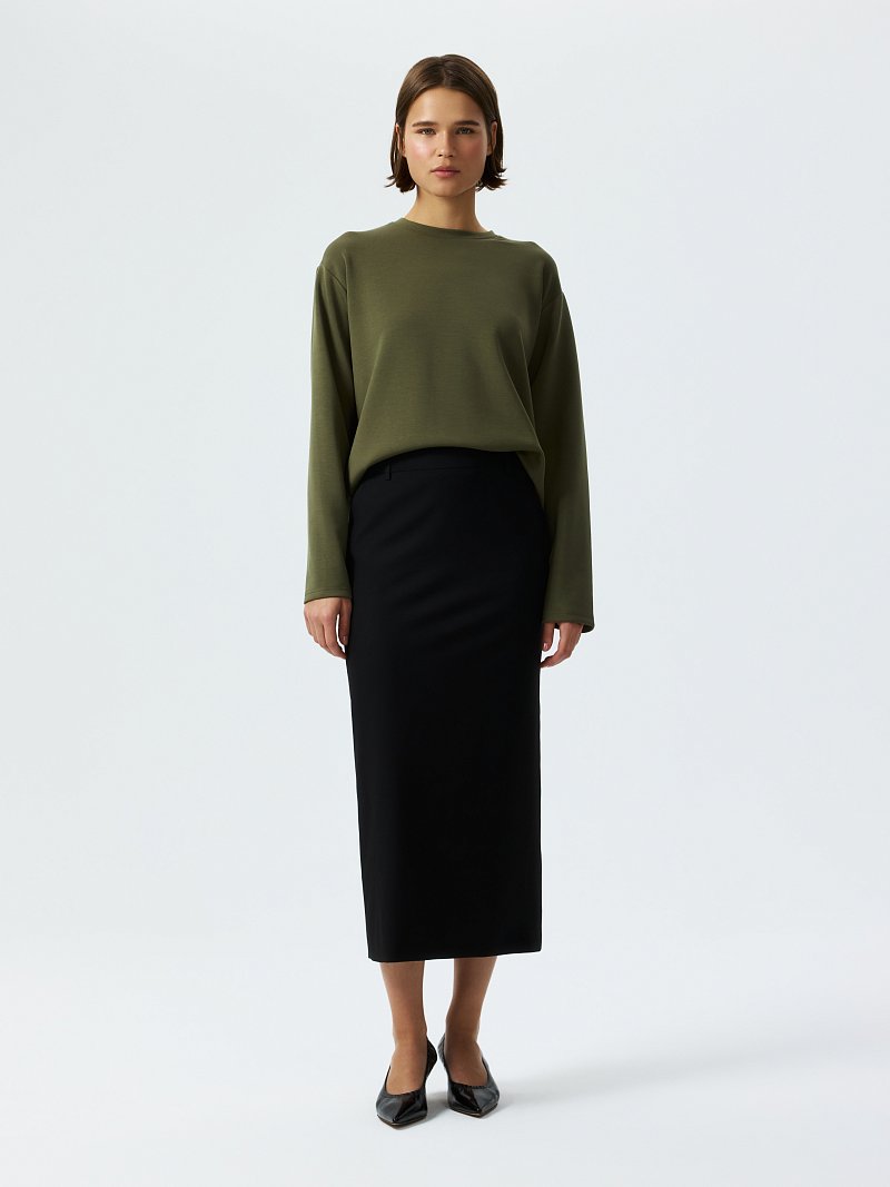 Прямая юбка-макси