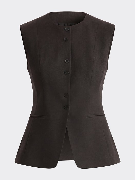 Приталенный костюмный жилет: фото №7