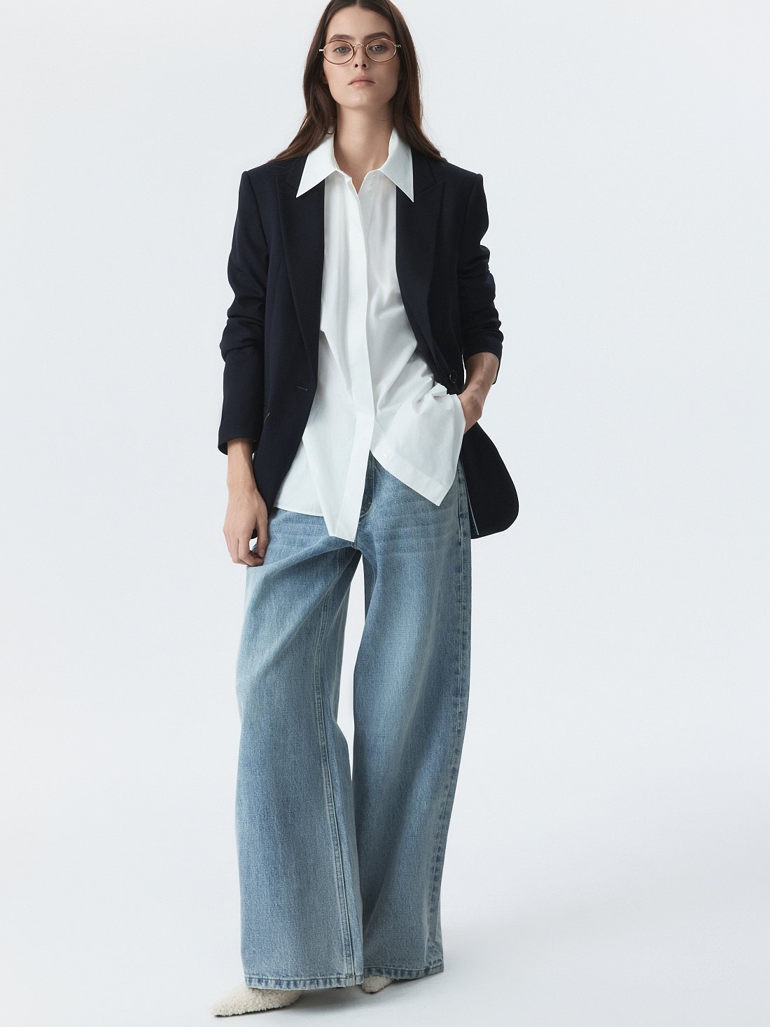 Прямой однобортный жакет: фото №1