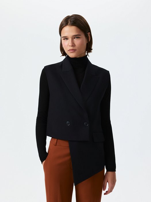 Укороченный асимметричный жилет: фото №3