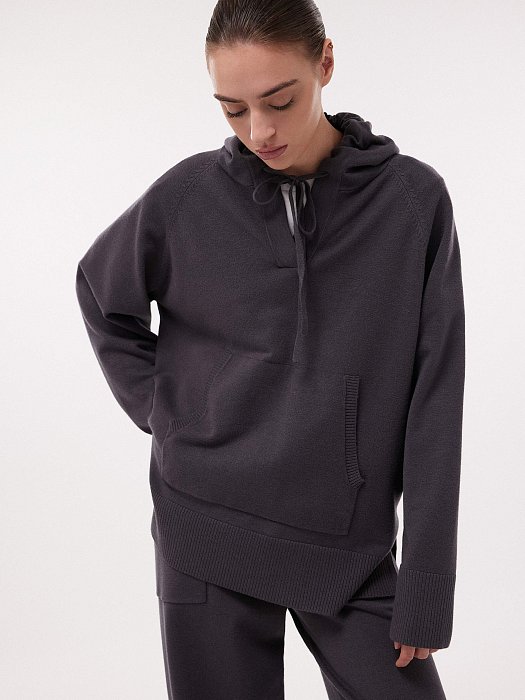 Вязаное худи: фото №2