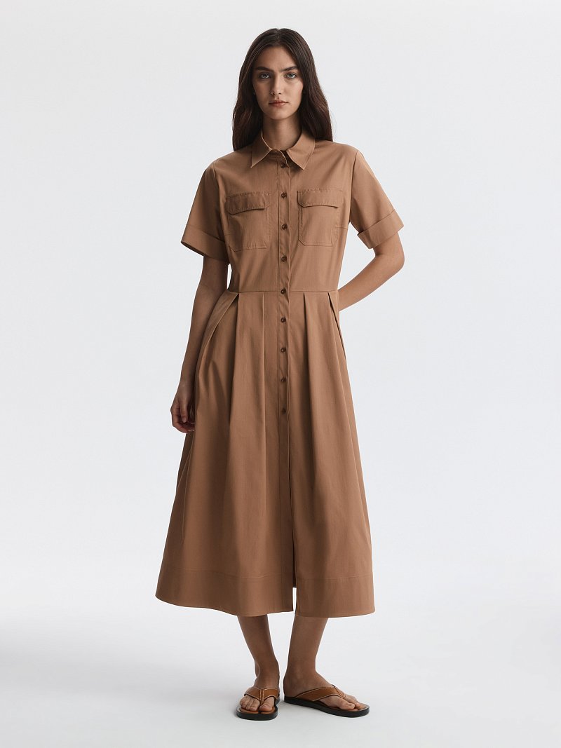 Платье-рубашка из хлопка