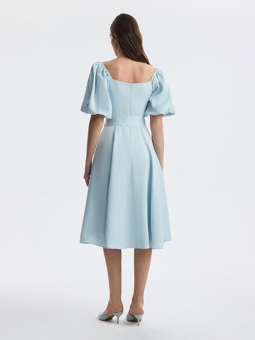 Расклешенное платье со льном: фото №6