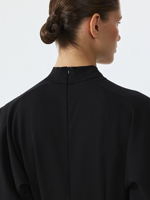 Расклешенное платье из трикотажа (Р158): фото №4